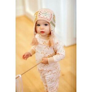 NWT WILD WAWA Holiday Pajamas, Pink Reindeer, Pima Cotton 5/6T